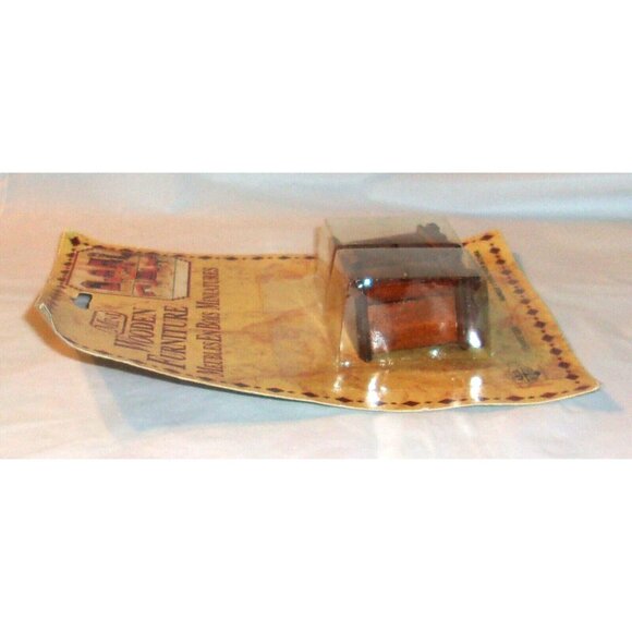 NOS Vintage Dollhouse Furniture - 2 Tables- Bedroom Living Room - Wood Miniature - Picture 4 of 9